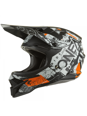 Мотокрос каска O'NEAL 3SERIES SCARZ V.22 BLACK/GRAY/ORANGE