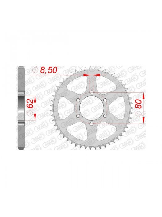 Заден Стоманен Зъбак 51 Зъба/ 428 Yamaha TW125 99-06, XT350 85-98